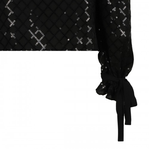 Black Sequin Embellished Shirt