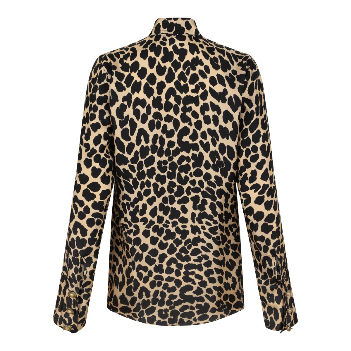 Ruffled Leopard-Print Shirt