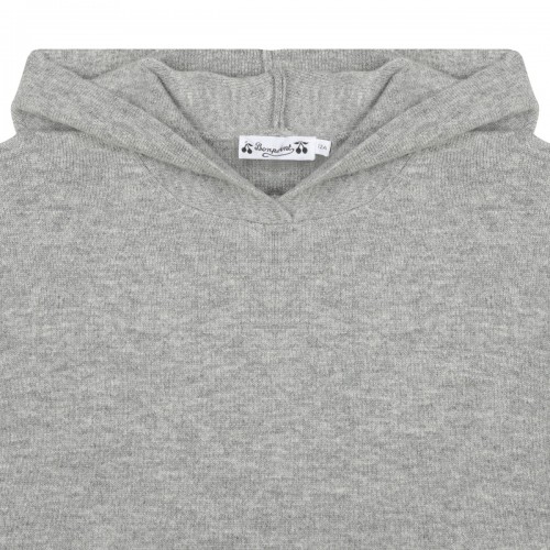 Grey Wool and Cashmere Hoodie