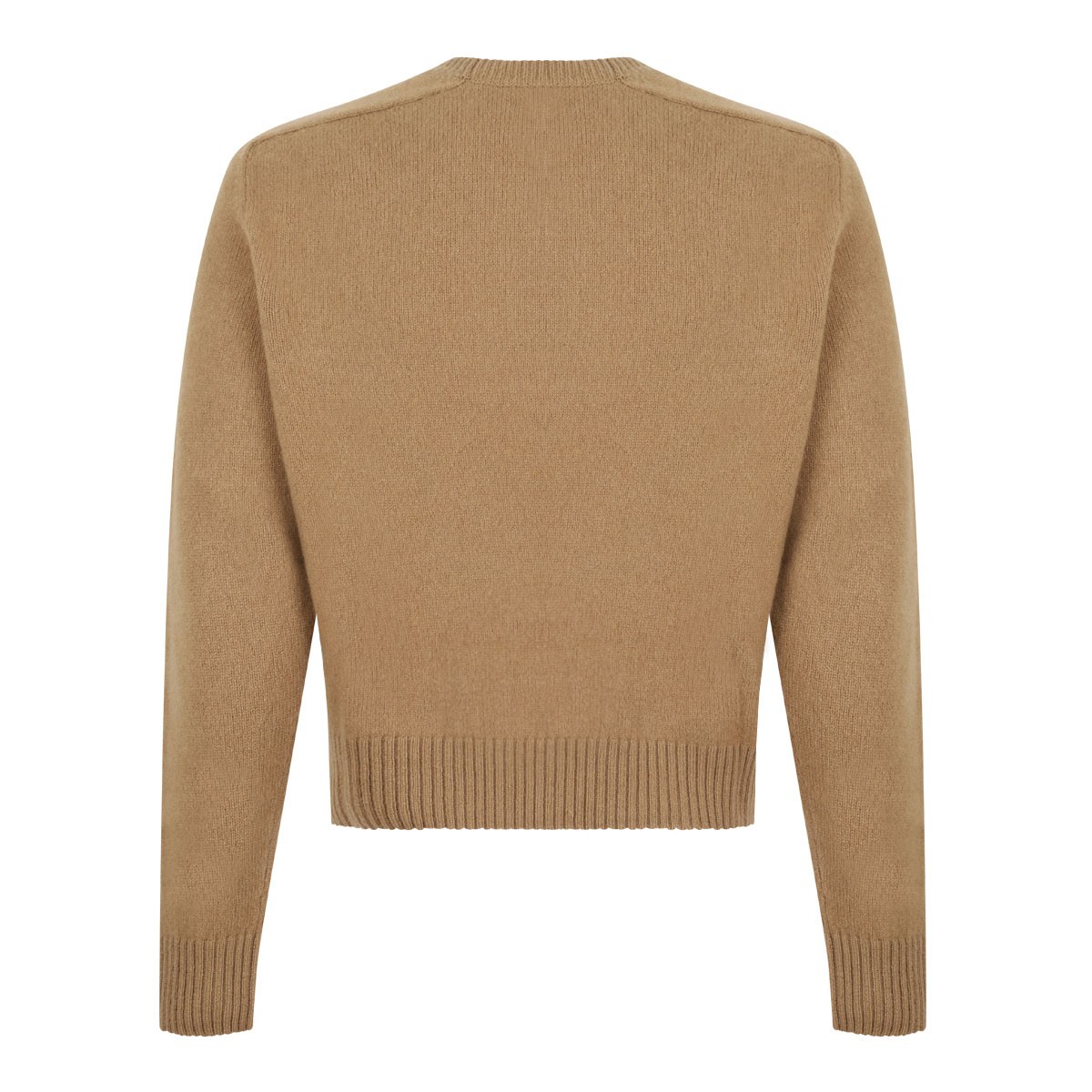 Camel Raglan Sleeve Cashmere Sweater