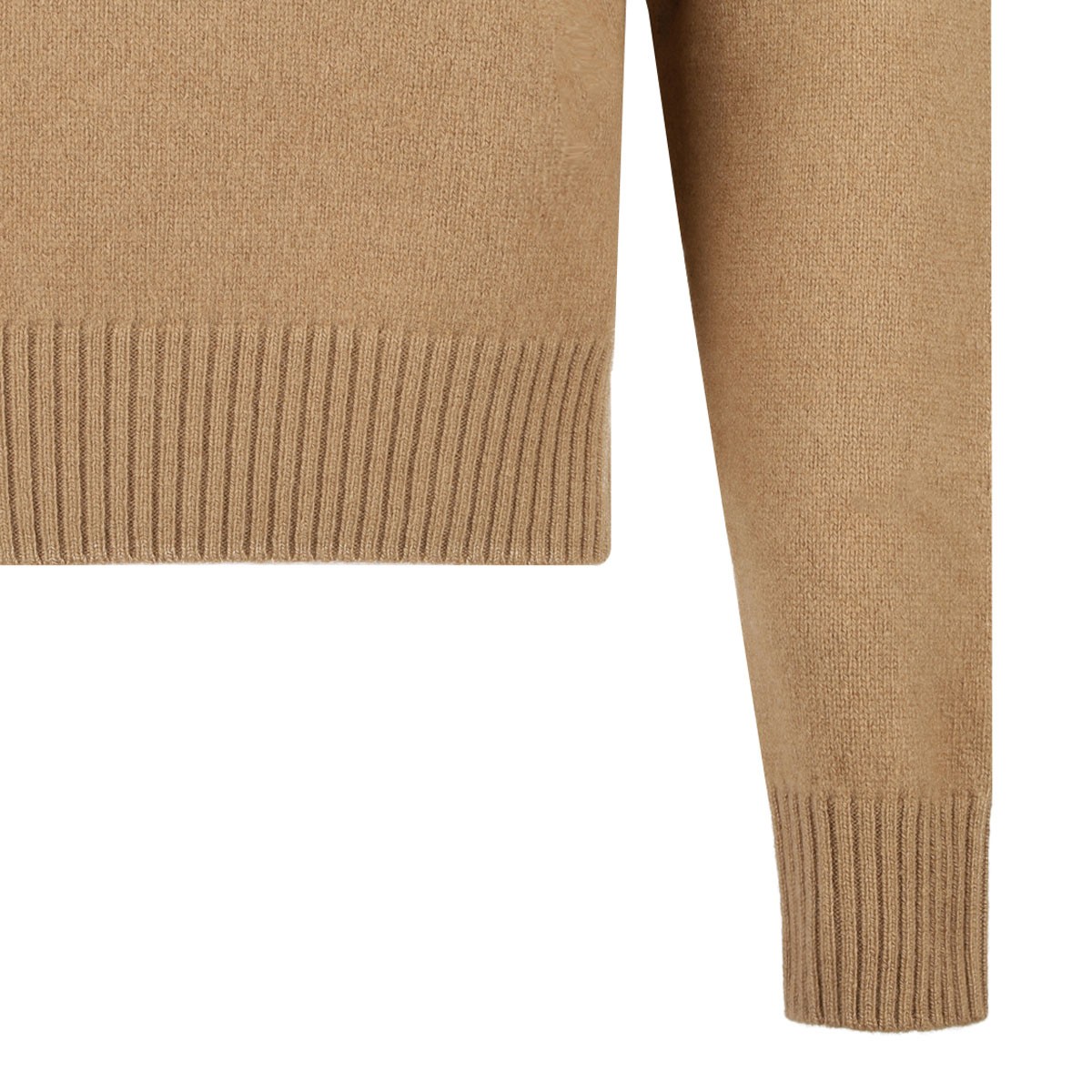 Camel Raglan Sleeve Cashmere Sweater