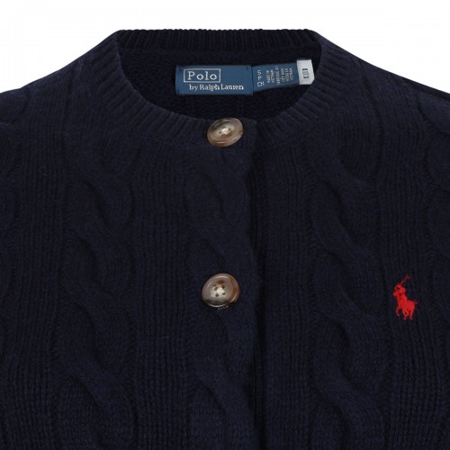 Hunter Navy Cable-Knit Cardigan