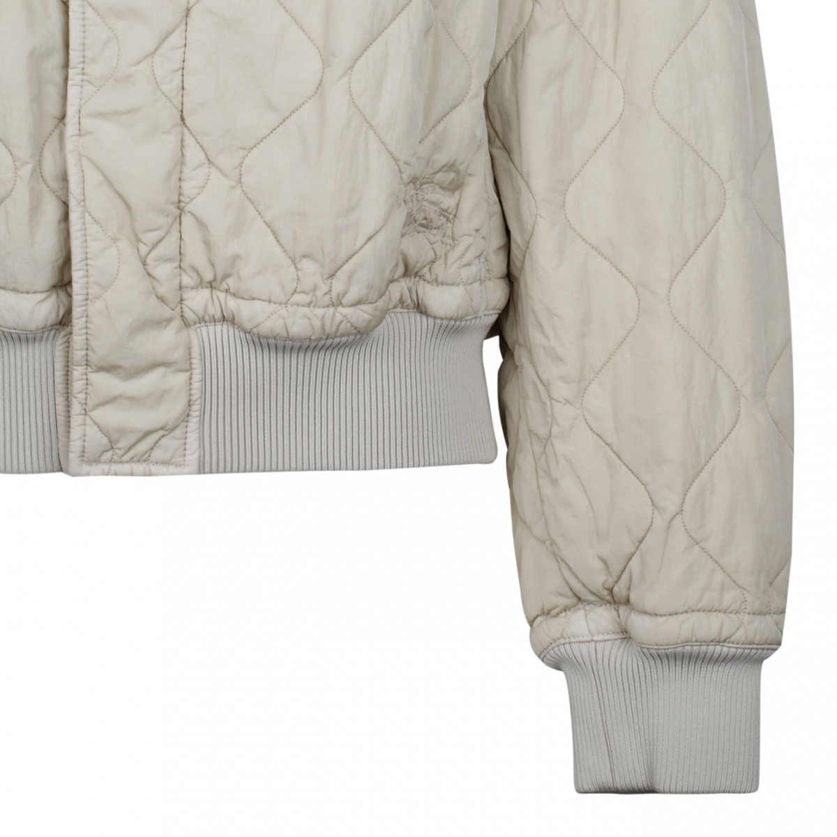 Quilted Nylon Bomber Jacket