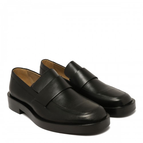 Black Leather Airfit Cushioned Loafers