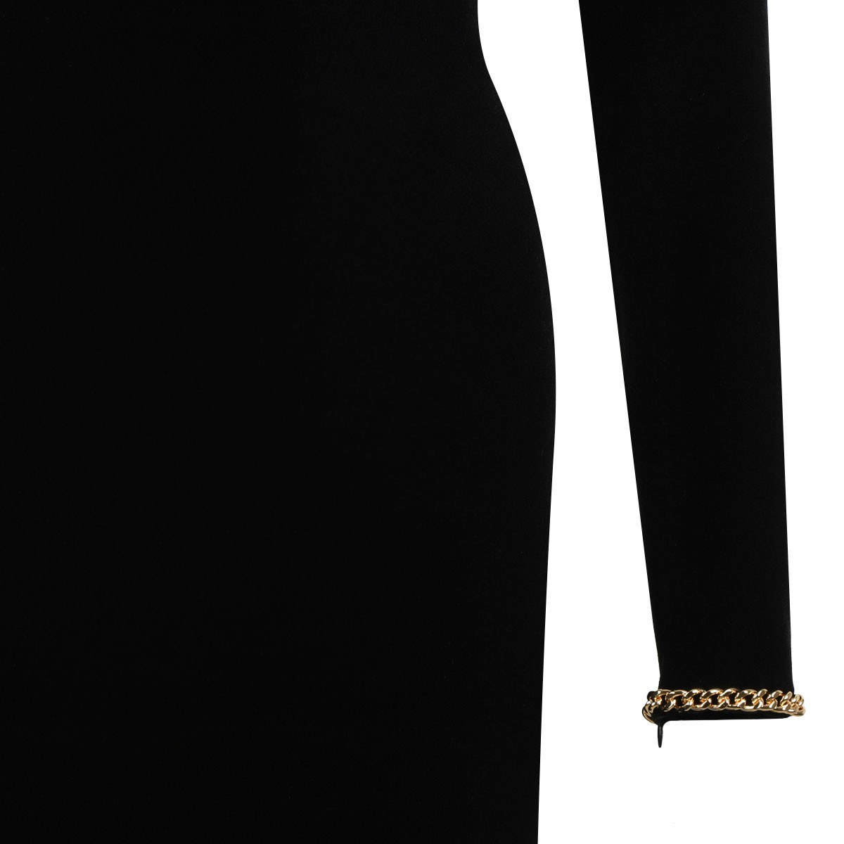 Black Velvet Mesh-Insert Maxi Dress