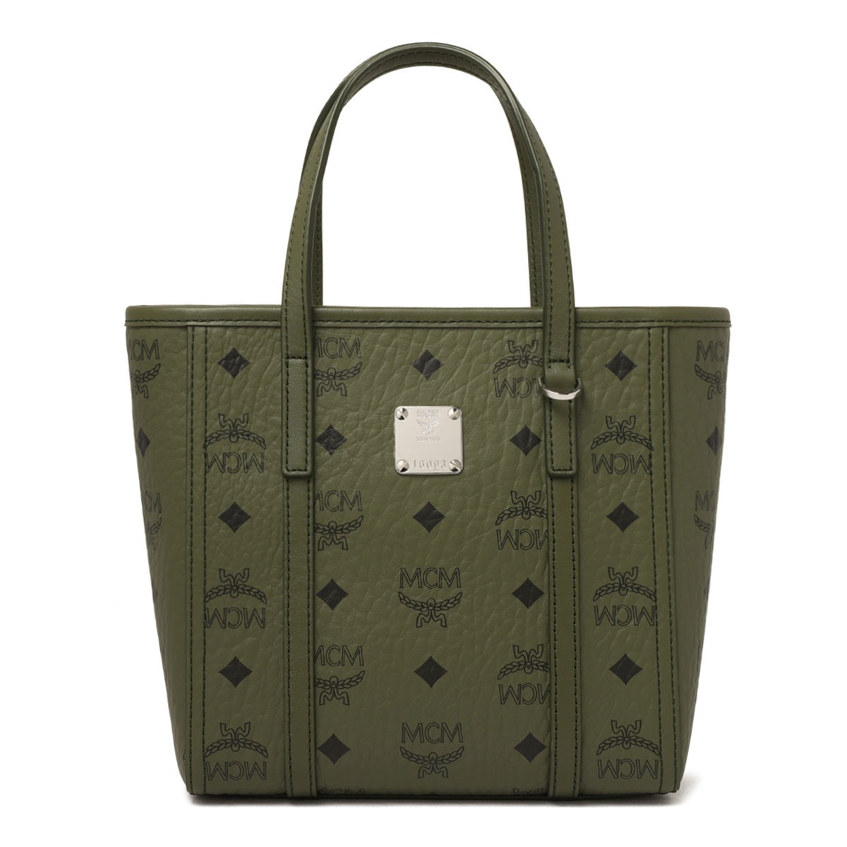Khaki Moss Mini Toni Visetos-Monogram Top-Zip Tote Bag