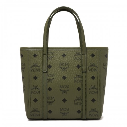 Khaki Moss Mini Toni Visetos-Monogram Top-Zip Tote Bag