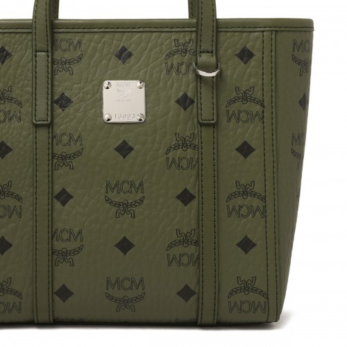 Khaki Moss Mini Toni Visetos-Monogram Top-Zip Tote Bag