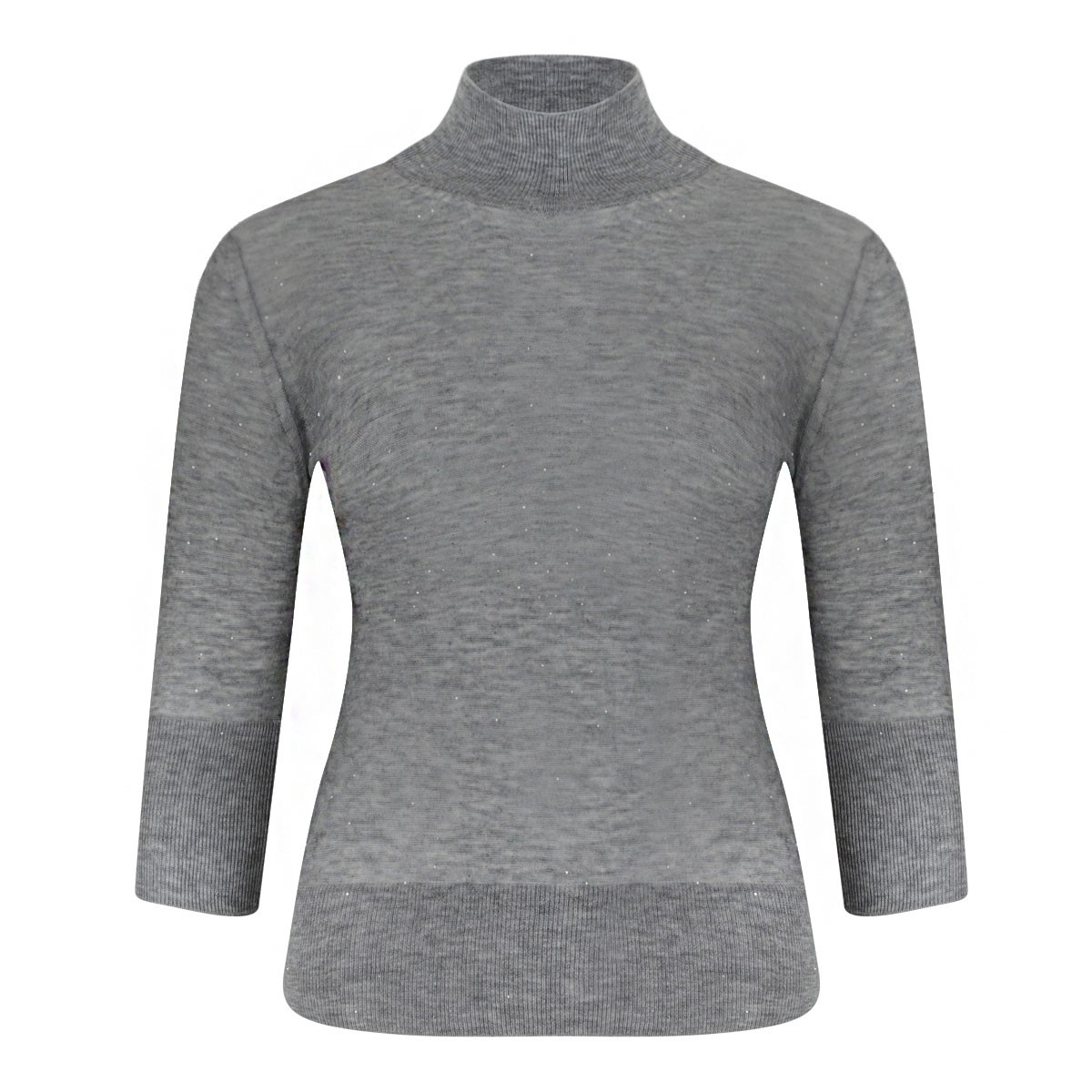 Light Grey Sequin Embellished Top