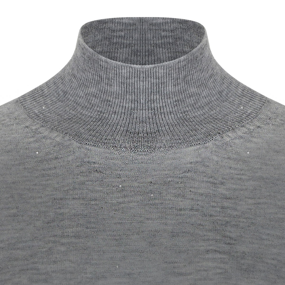 Light Grey Sequin Embellished Top