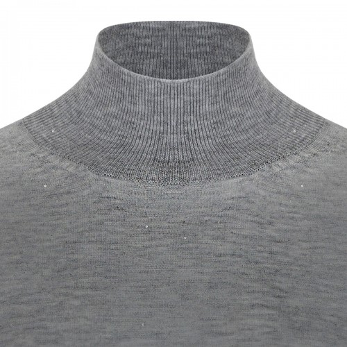 Light Grey Sequin Embellished Top