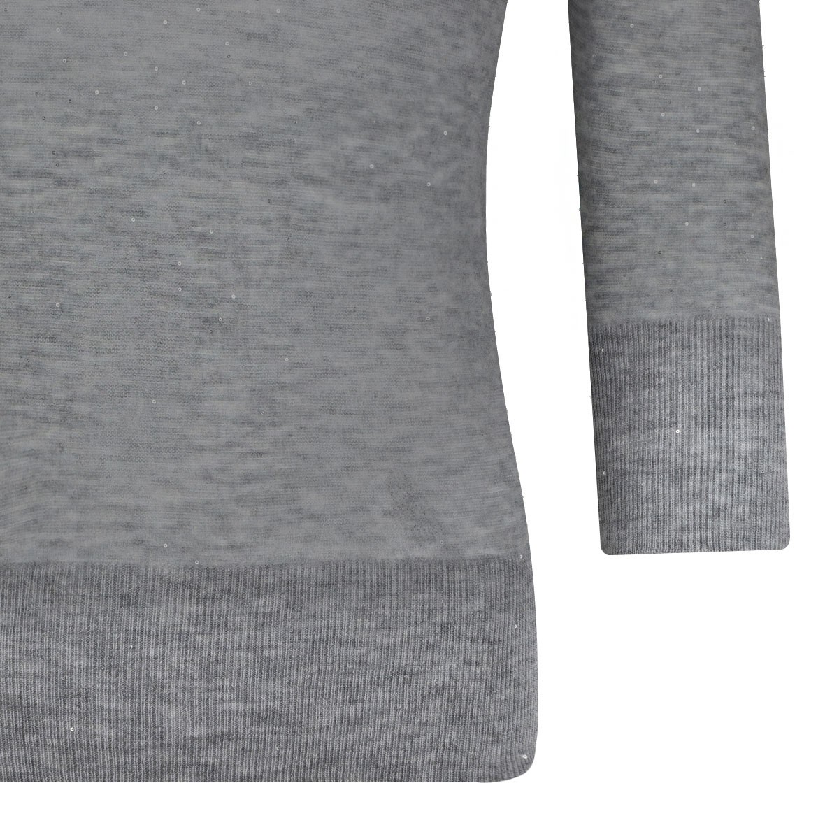 Light Grey Sequin Embellished Top