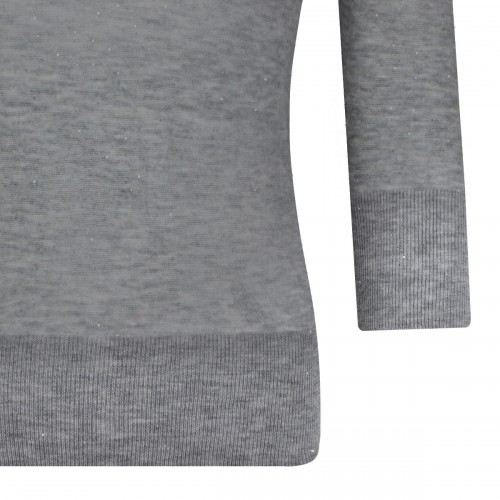 Light Grey Sequin Embellished Top