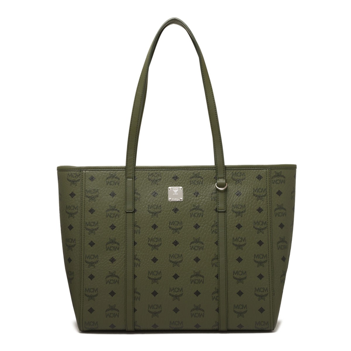 Khaki Moss Toni Visetos Monogram Canvas Top-Zip Tote Bag