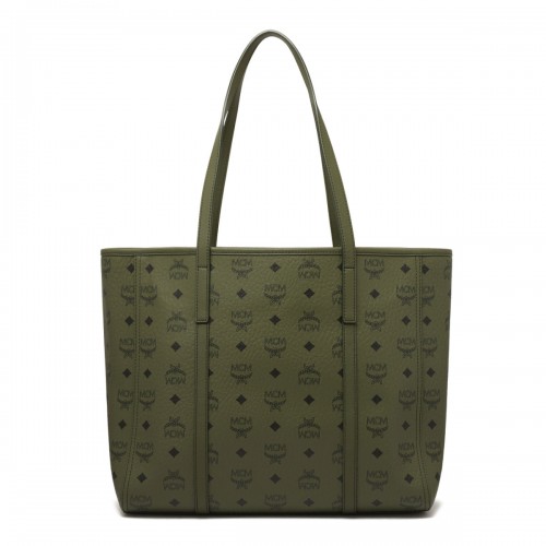 Khaki Moss Toni Visetos Monogram Canvas Top-Zip Tote Bag 2
