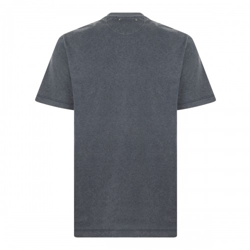 Dark Grey Graphic Print Cotton T-Shirt 2