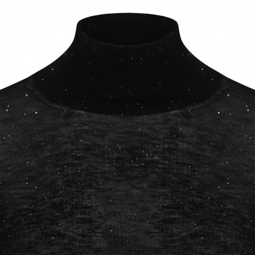 Black Sequin Embellished Top