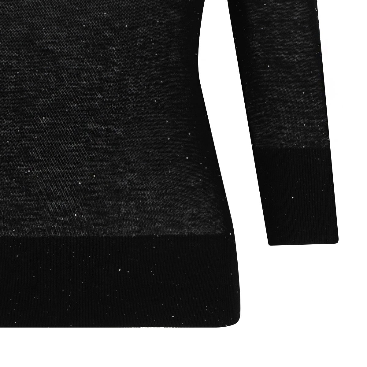 Black Sequin Embellished Top