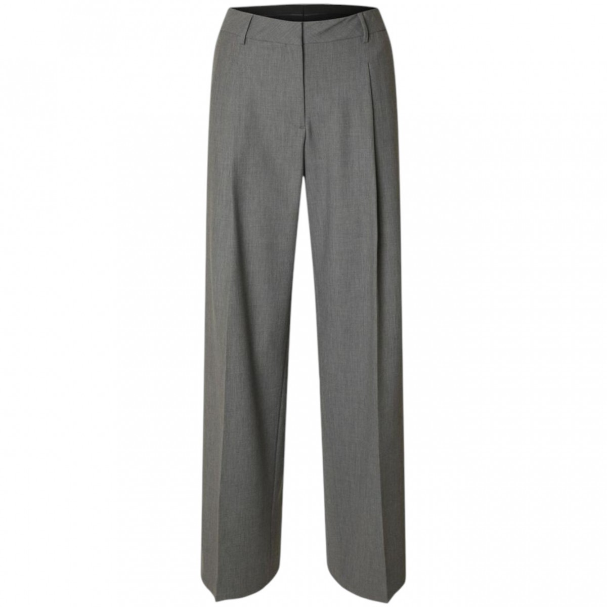 Medium Grey Melange Suit Trousers