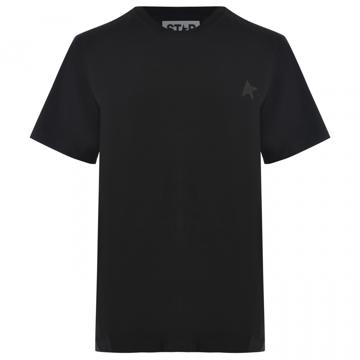 Black Star Print Cotton T-Shirt