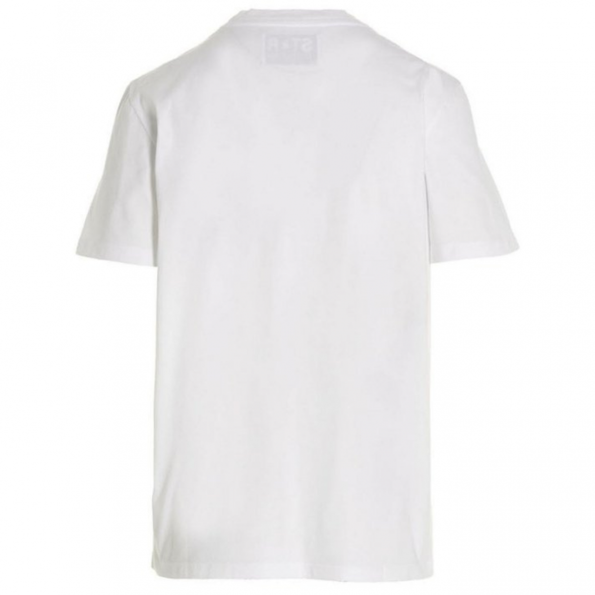 White T-Shirt With Small Silver Star Print