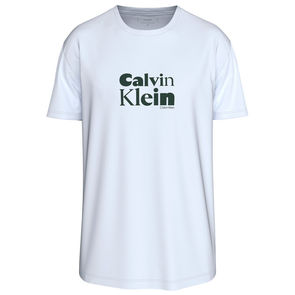 White Logo Print Cotton T-Shirt