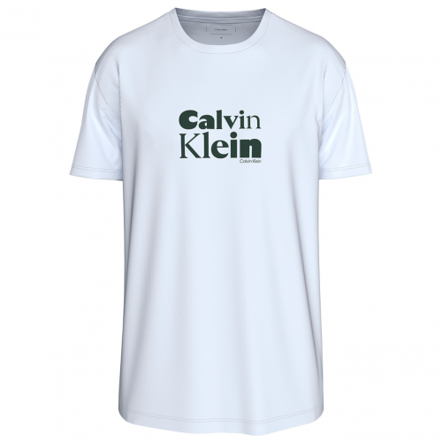 White Logo Print Cotton T-Shirt