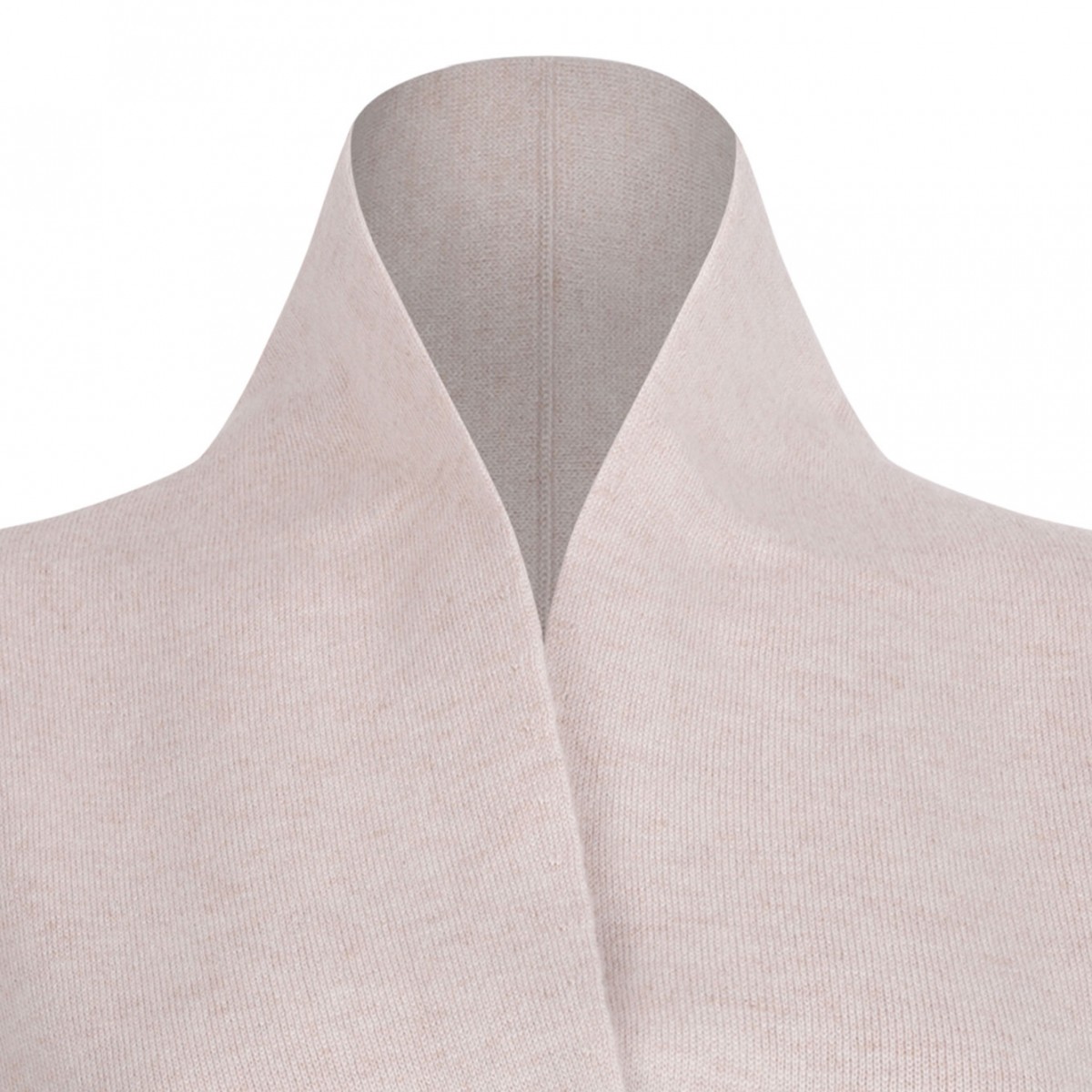 Beige and Grey Belted Cardigan