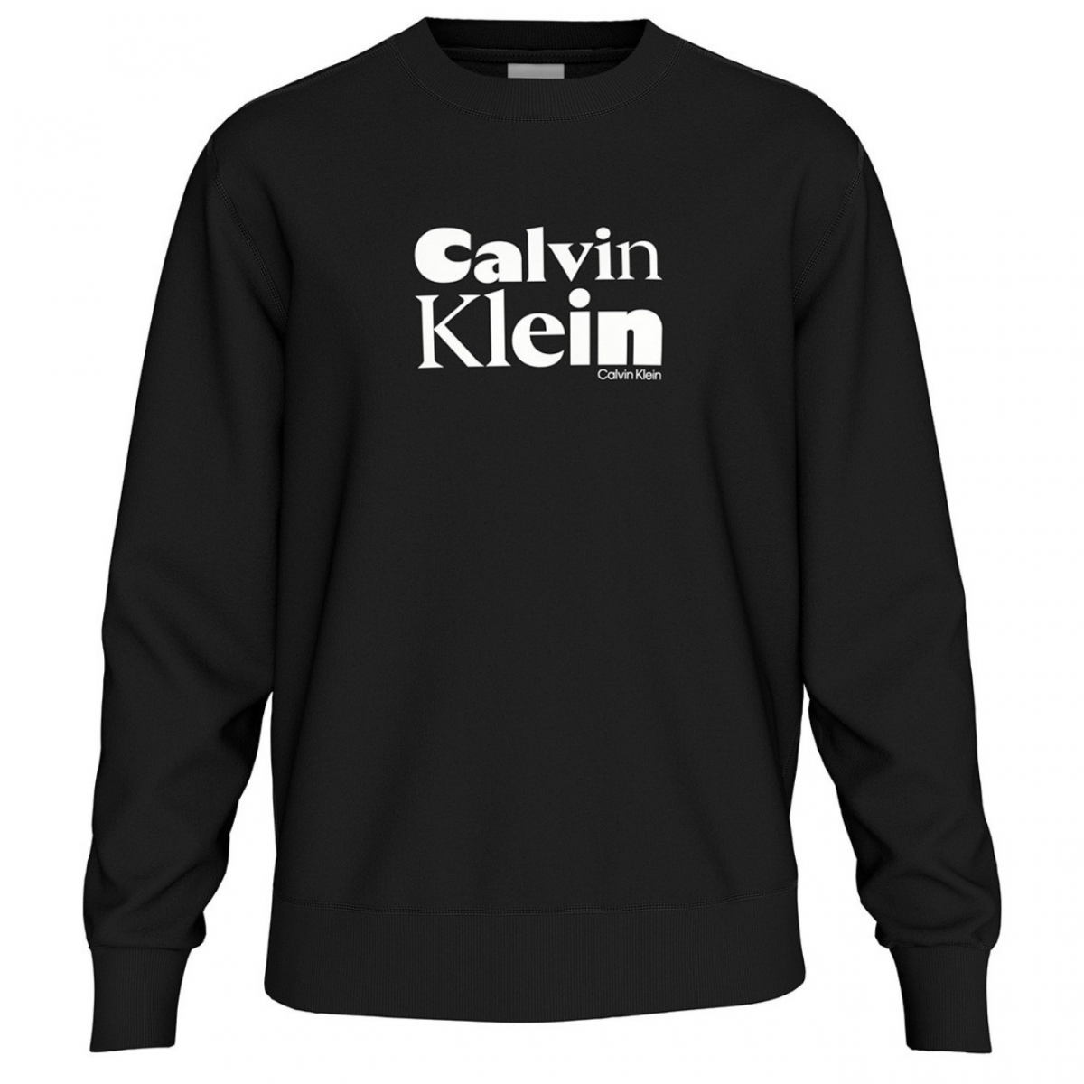 Black Logo Print Cotton Sweatshirt