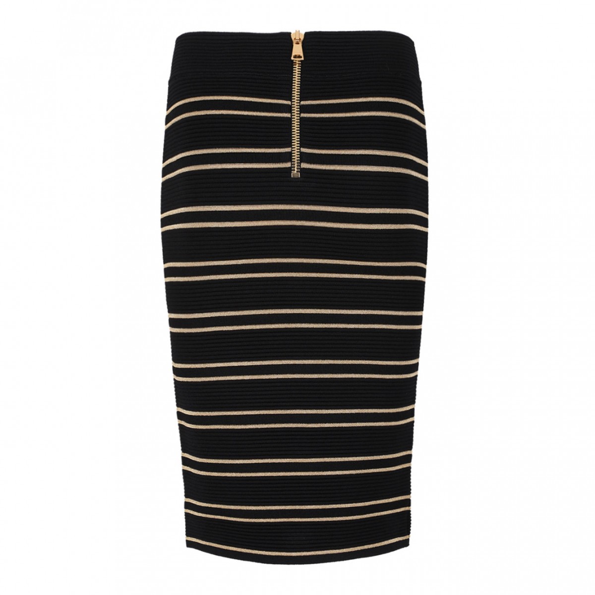 Black and Gold Striped Skirt