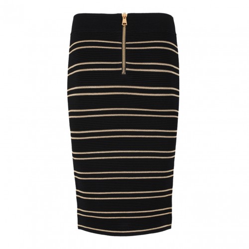 Black and Gold Striped Skirt