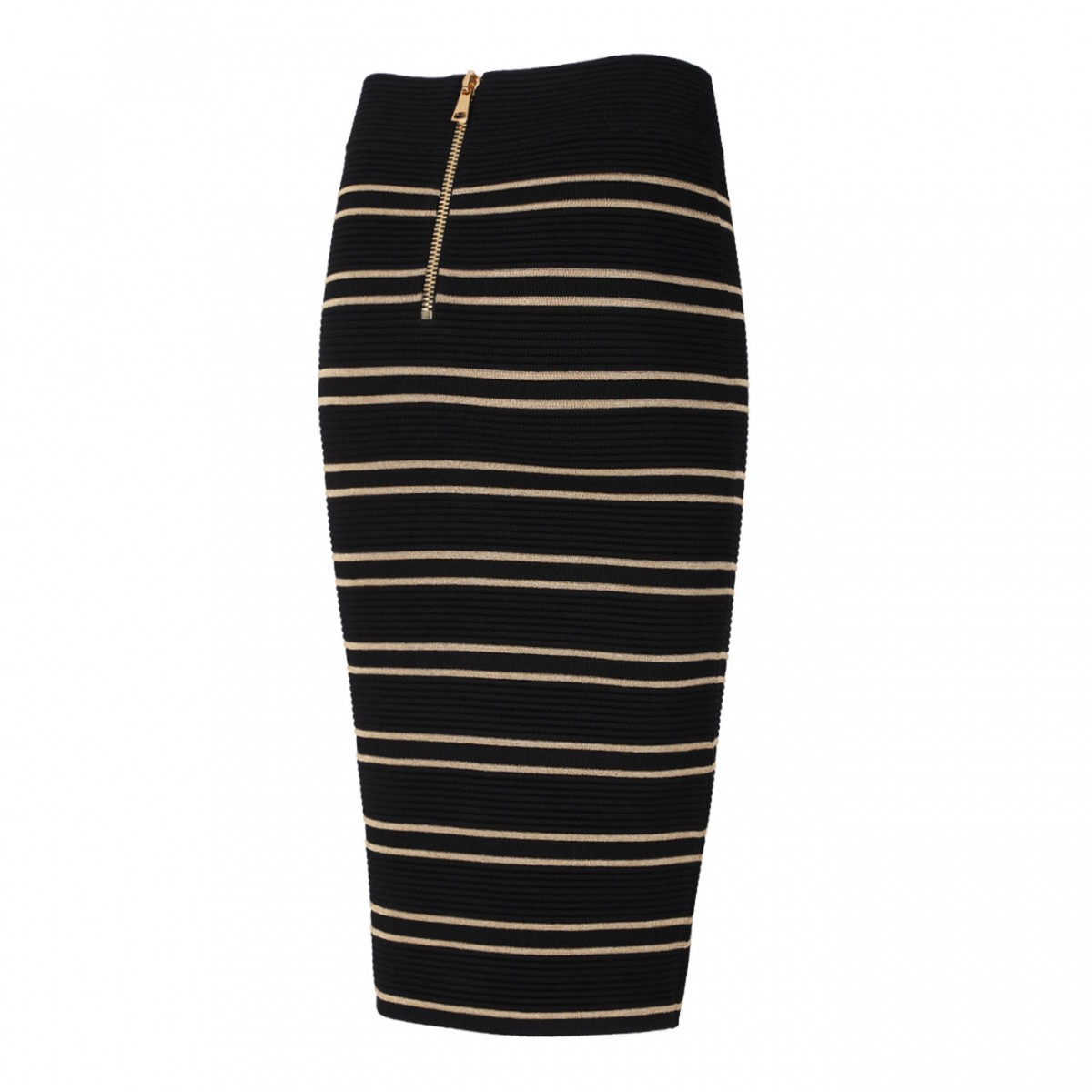 Black and Gold Striped Skirt