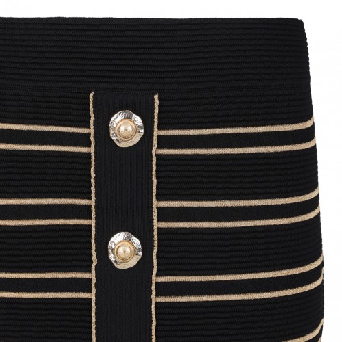 Black and Gold Striped Skirt