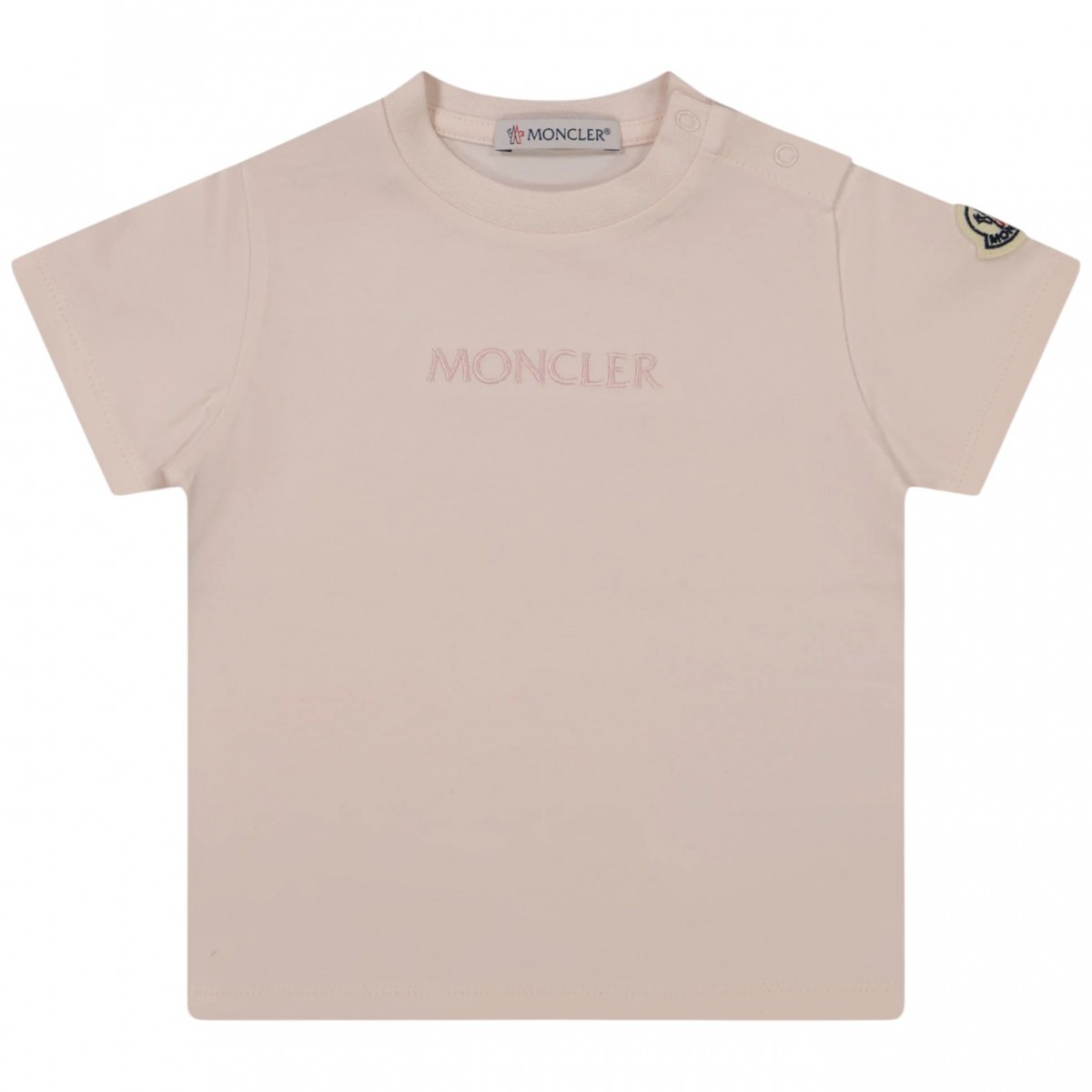 Light Pink Logo Embroidered T-Shirt