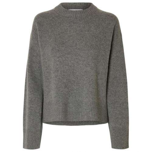 Medium Grey Melange Wool Jumper