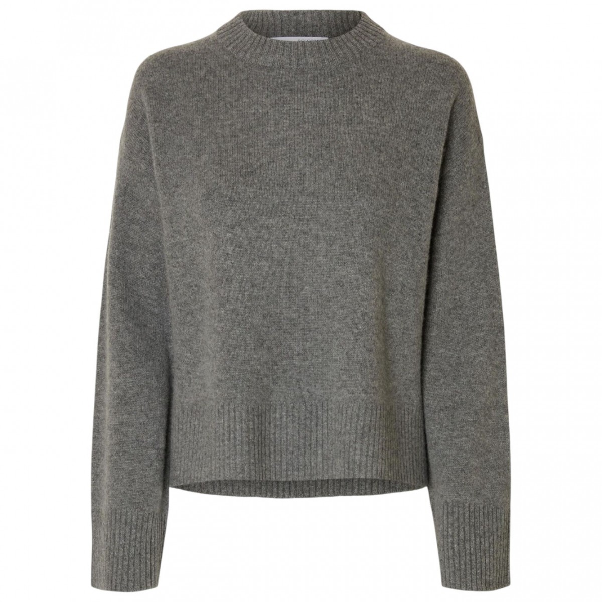 Medium Grey Melange Wool Jumper