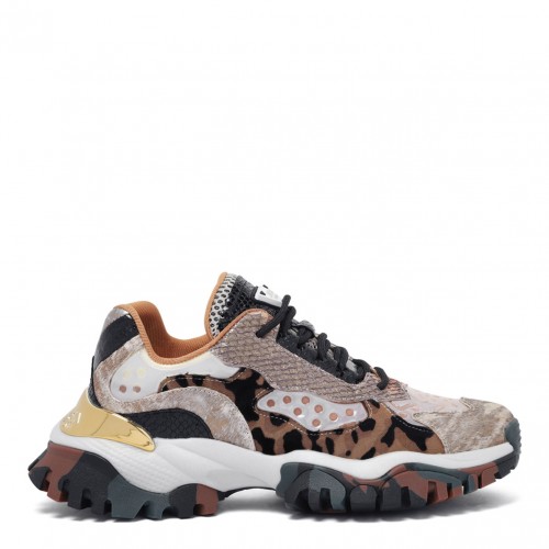 Juice Brown and Black Sneakers