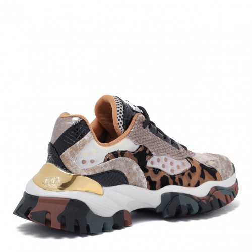 Juice Brown and Black Sneakers