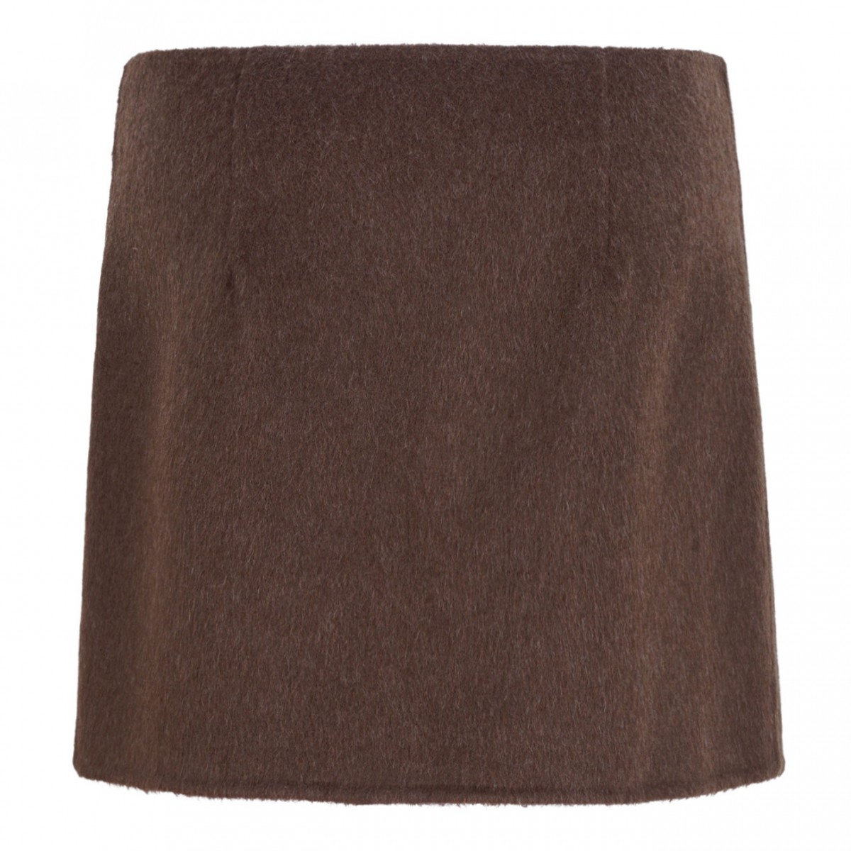 Brown Wrap Mini Skirt