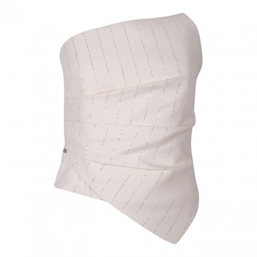 Ecru Crystal Embellished Top