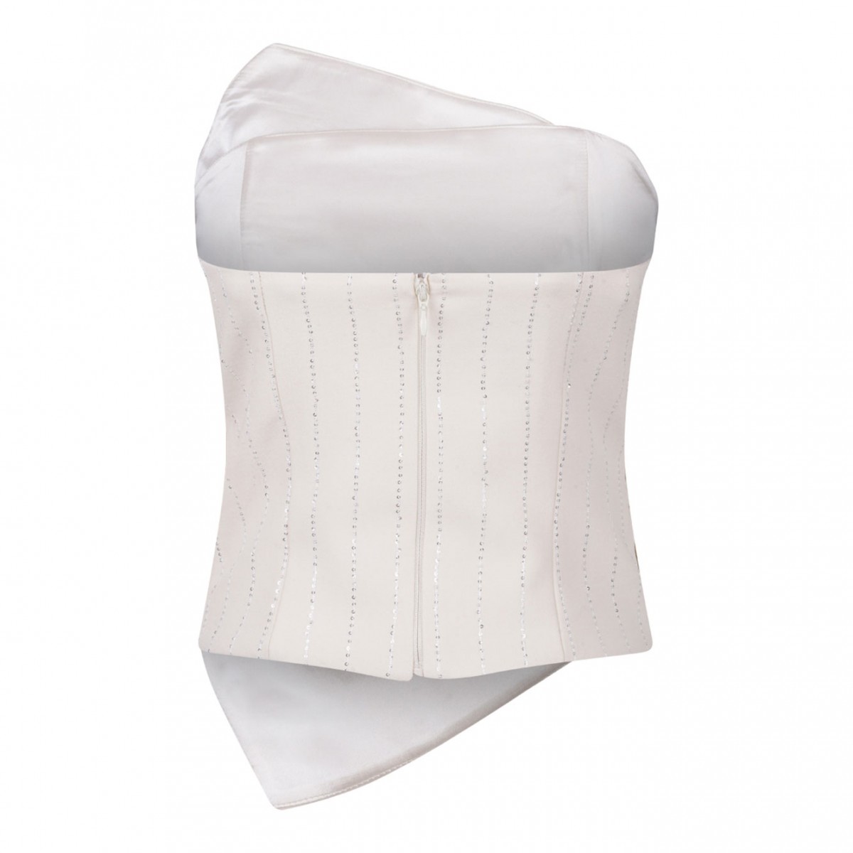 Ecru Crystal Embellished Top