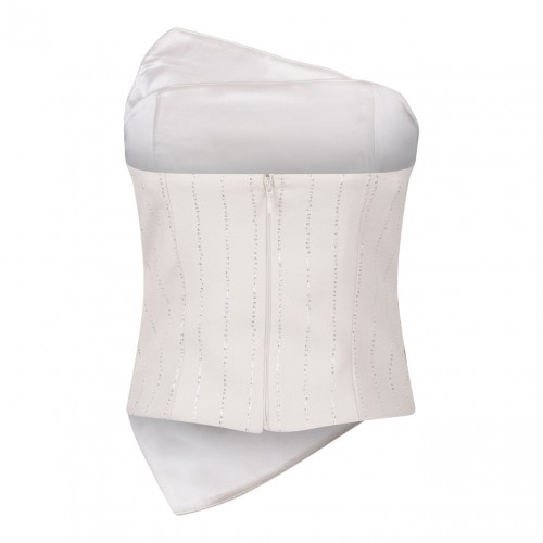 Ecru Crystal Embellished Top