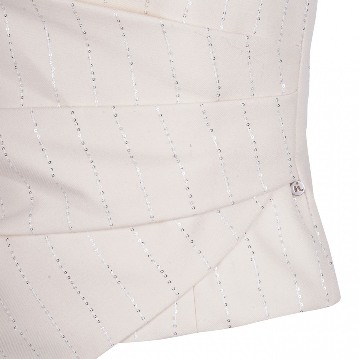 Ecru Crystal Embellished Top