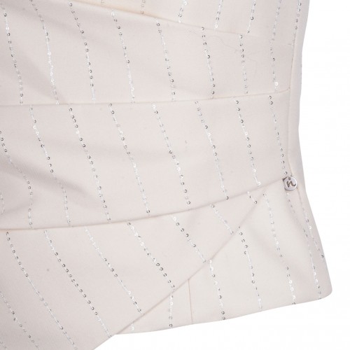 Ecru Crystal Embellished Top