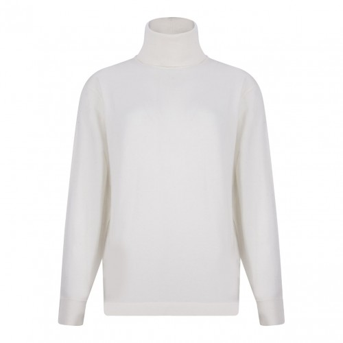 White High Neck Knitwear