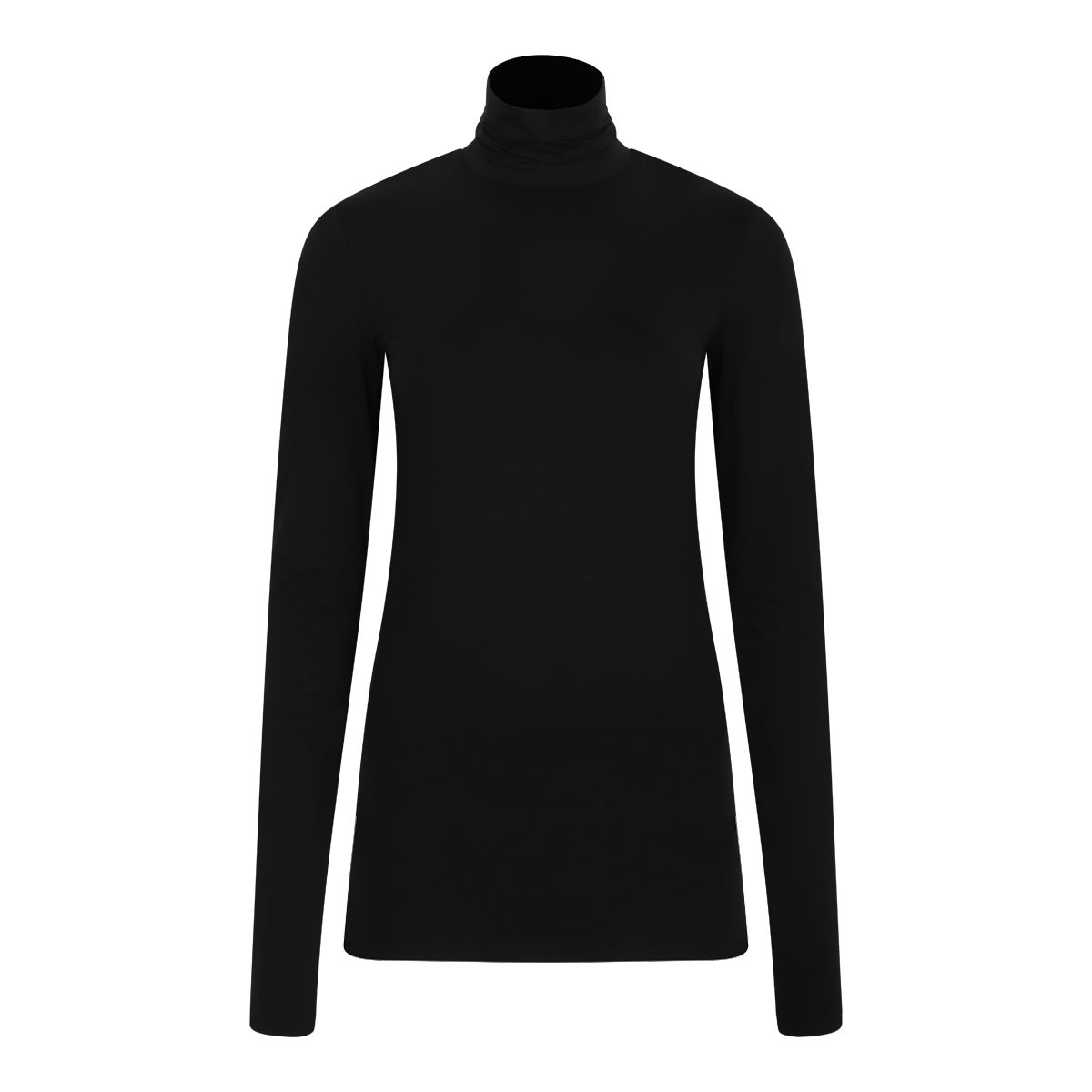 Black Turtleneck Long Sleeve Top
