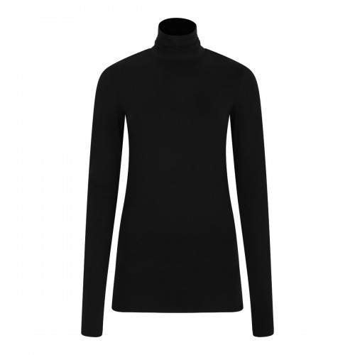 Black Turtleneck Long Sleeve Top