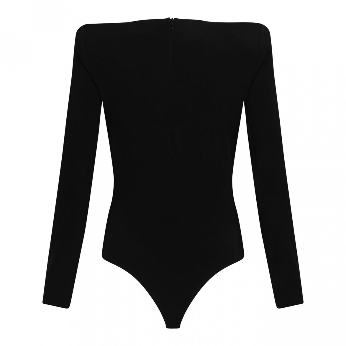 Black Crystal-Embellished Bodysuit