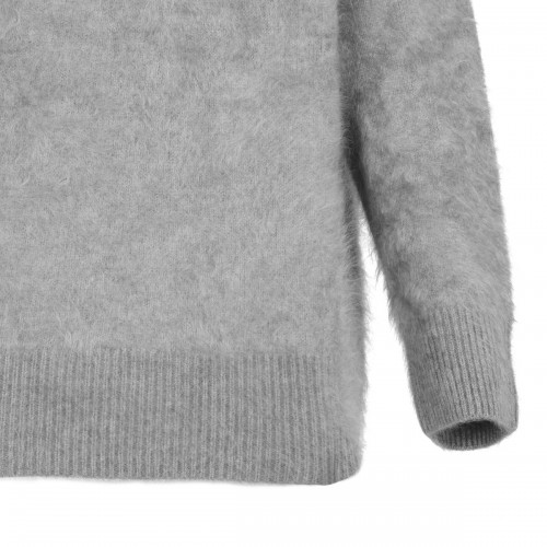 Light Grey Brushed Cashmere Sweater