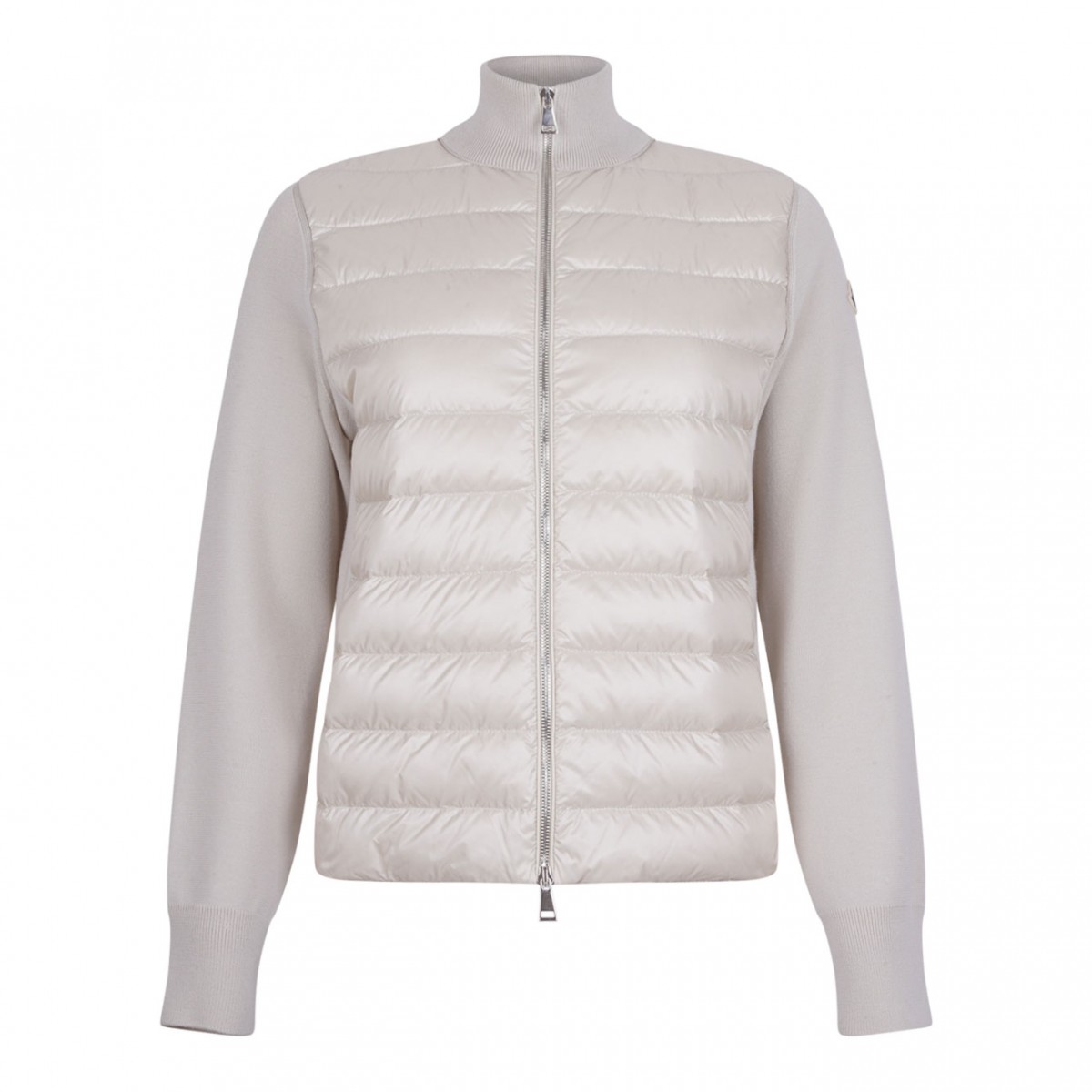 White Cardigan Jacket With Zip